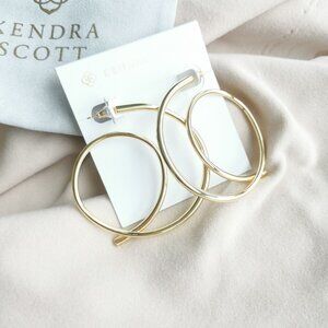 Kendra Scott Myles Hoop Earrings Gold